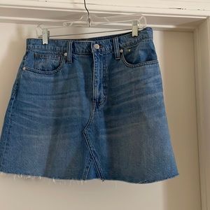 Madewell Denim Straight Mini Skirt